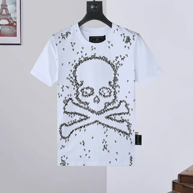 Philipp Plein Skull Graphic Tee PP Logo Skull Print