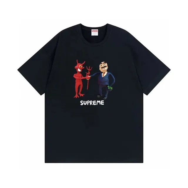 Supreme T-Shirt Devil and Businessman Graphic