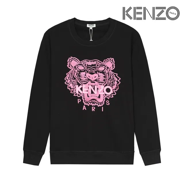 Kenzo Tiger Sweatshirt Pink Embroidered Tiger