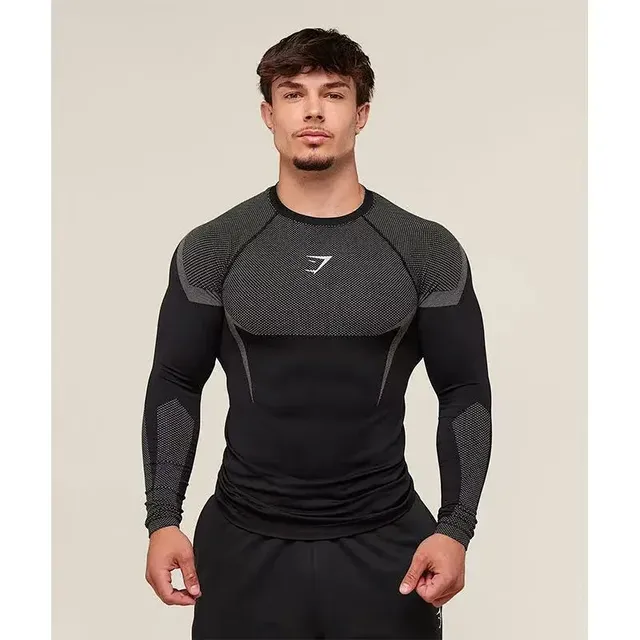 Gymshark Compression Long Sleeve Mesh Panel