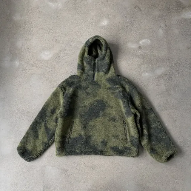 Fleece Hooded Jacket Tie-Dye Camo