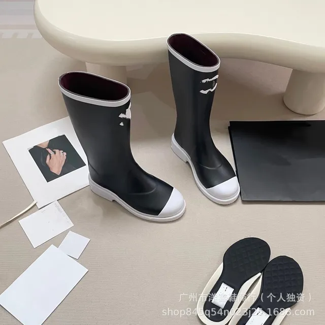 Chanel Rain Boots Classic Logo