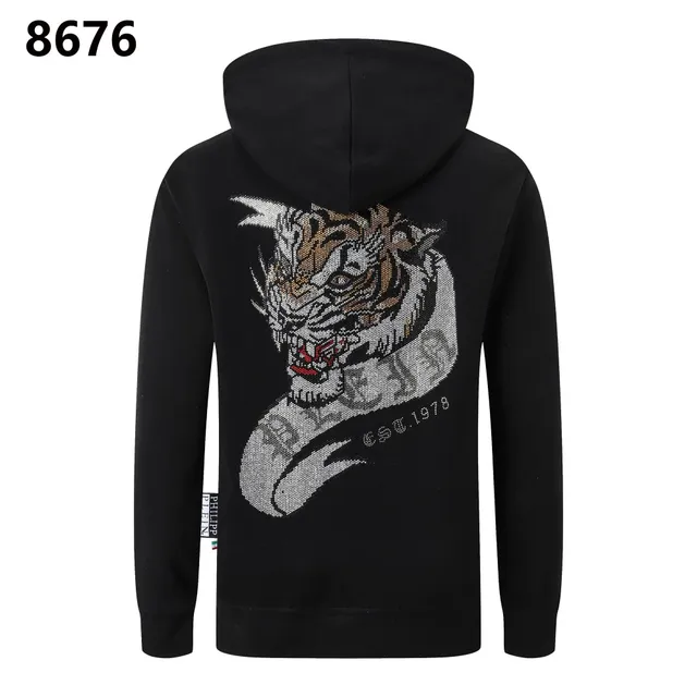 Philipp Plein Tiger Hoodie Embroidered Tiger