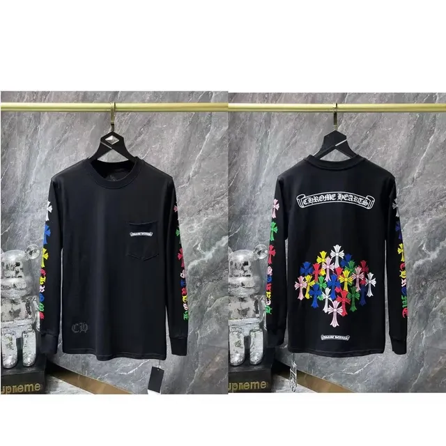 Chrome Hearts Long Sleeve Tee Multi-Color Cross Print