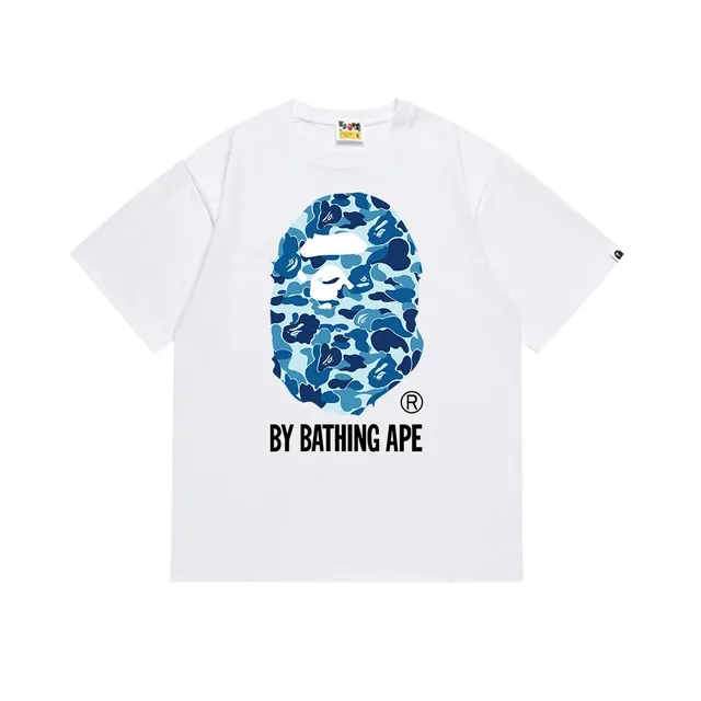BAPE Shark Tee Blue Camo Ape Head