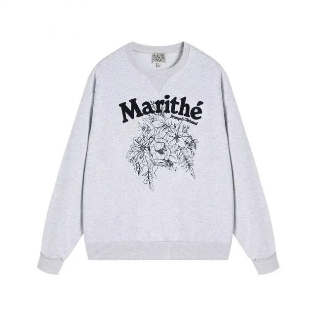 Maison Margiela Crewneck Sweatshirt Floral Logo Print