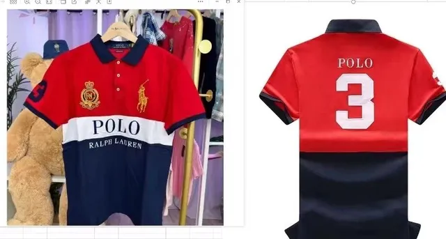 Polo Ralph Lauren Polo Shirt Colorblock with Number 3