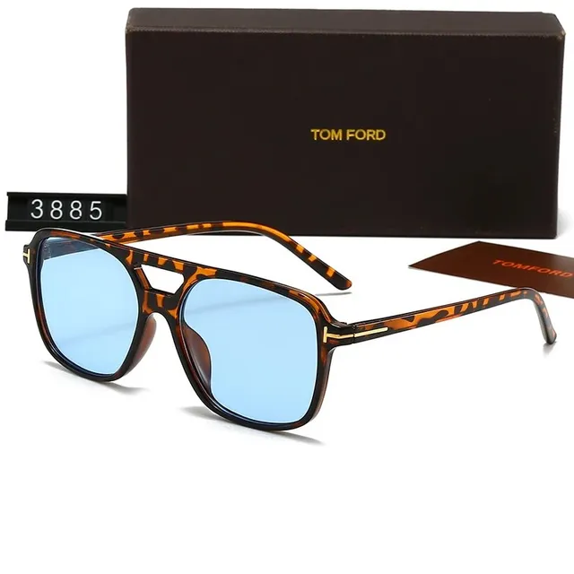 Tom Ford Aviator Sunglasses Tortoiseshell Frame with Blue Lens