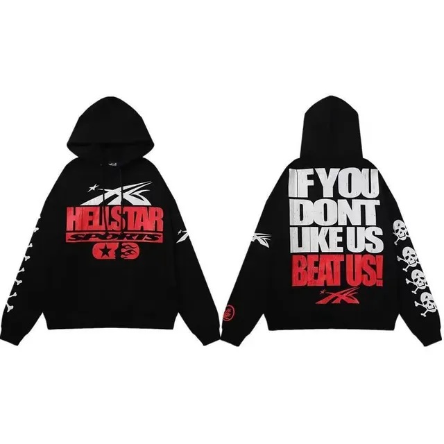 Hellstar Hooded Sweatshirt If You Don't Like Us Beat Us