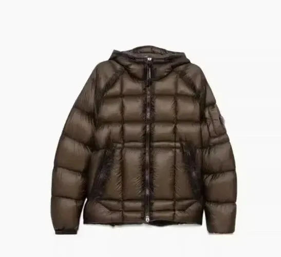 Moncler Quilted Hooded Jacket Olive Brown