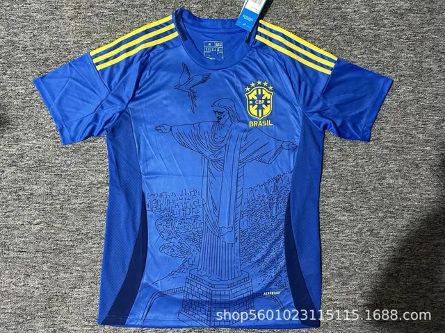 Adidas Brazil National Team Training Jersey Christ the Redeemer Print