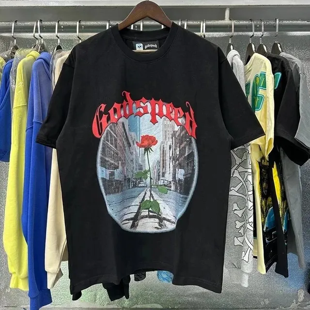 Godspeed Graphic Tee Rose in Circle Print