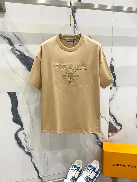 Prada Logo Embossed T-Shirt