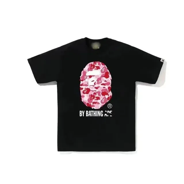 BAPE Shark Tee Pink Camo Ape Head