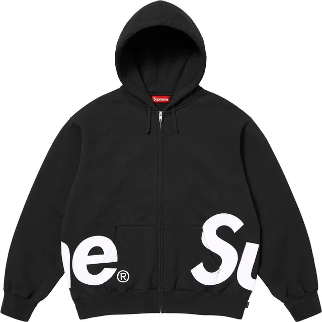 Supreme Box Logo Zip-Up Hooded Sweatshirt Black/White