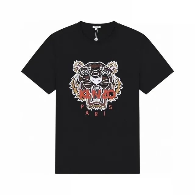Kenzo Tiger Logo Tee Embroidered Tiger
