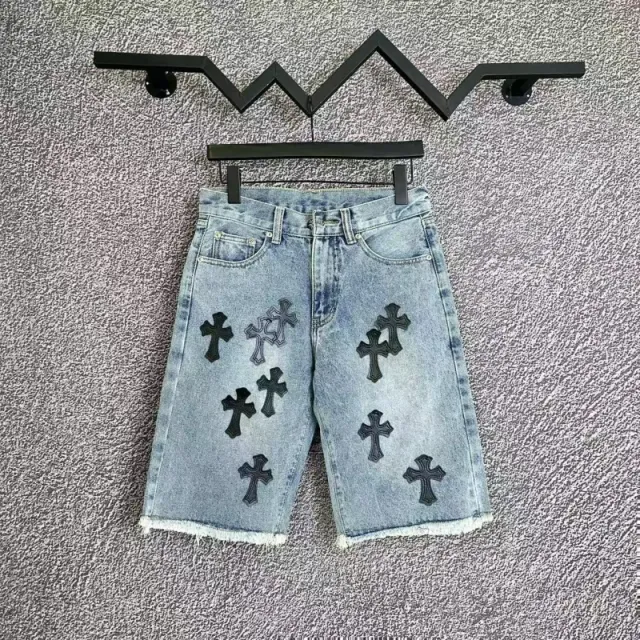 Chrome Hearts Denim Shorts Cross Patch