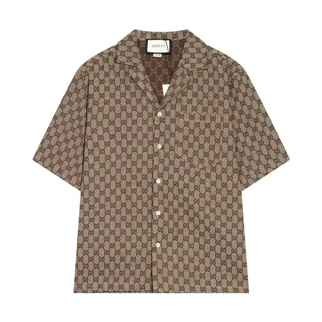Gucci Camp Collar Shirt GG Monogram