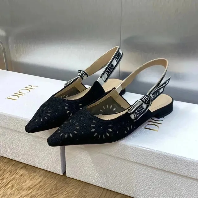 Dior J'Adior Slingback Lace-Embellished