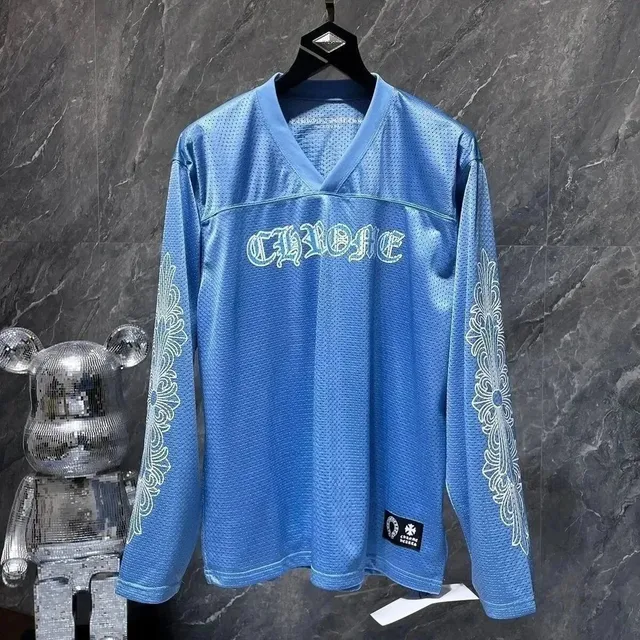 Mesh Long-Sleeve Top Chrome Hearts Logo & Ornament Print