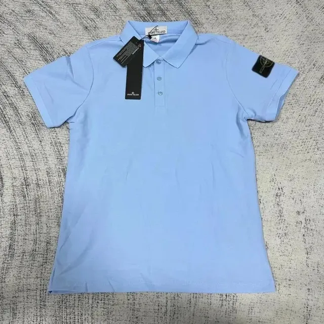Stone Island Polo Shirt Light Blue