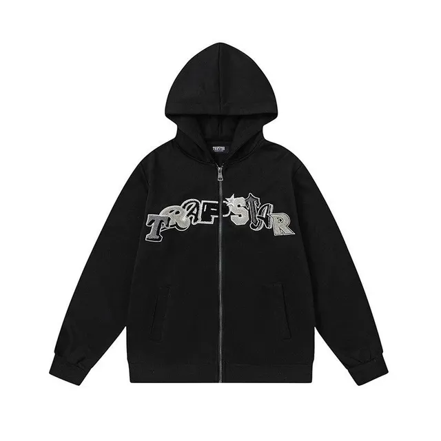 Trapstar Zip-Up Hoodie Embroidered Logo Black