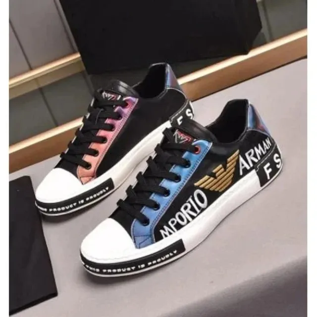 Emporio Armani Low Top Sneaker Colorblock Logo