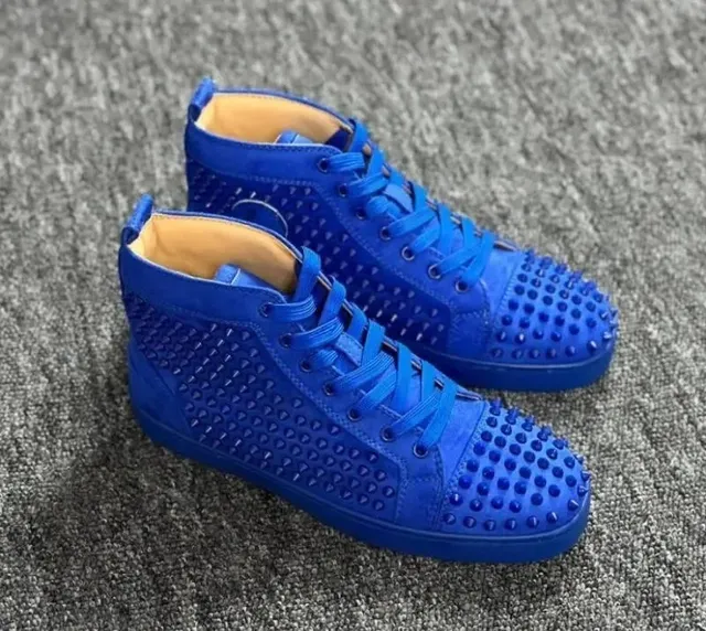 Christian Louboutin Louis Spikes Monochrome Blue