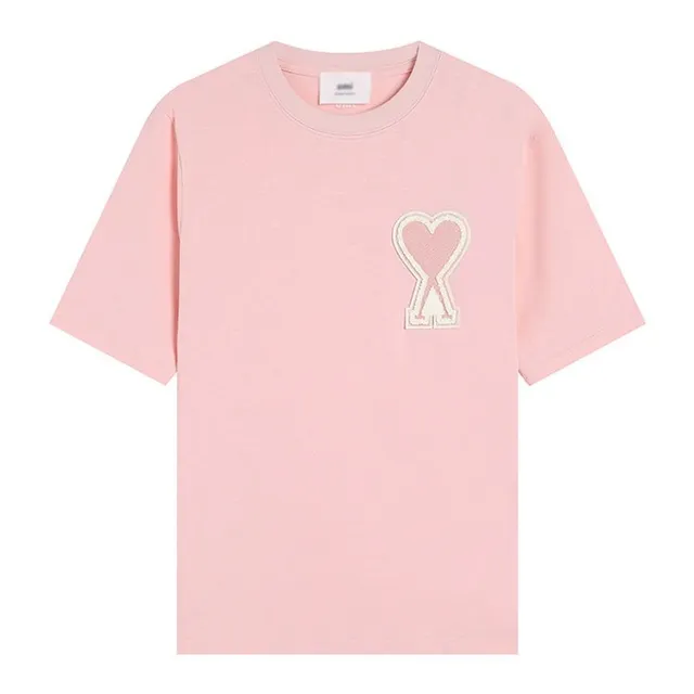 AMI Paris Heart Logo Tee Embroidered Heart