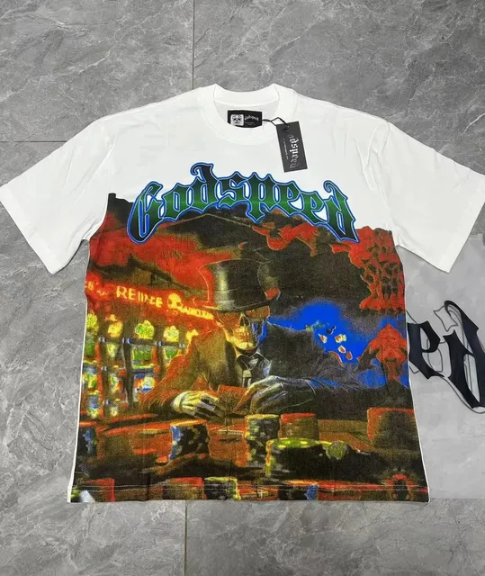 Broken Planet Graphic Tee Godspeed Skull Print