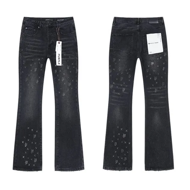 Flared Jeans Embroidered X Motif