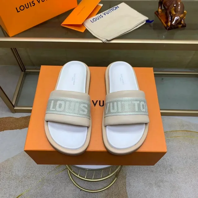 Louis Vuitton Slide Sandal Monogram Web Strap