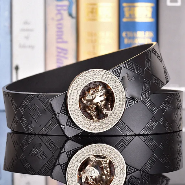 15 # Gold Buckle+Antique Medusa Black