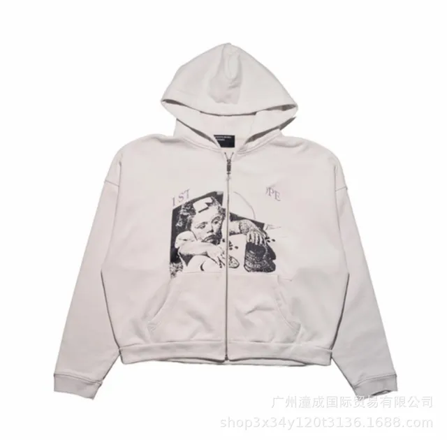 Gallery Dept. Zip-Up Hoodie Graphic Print