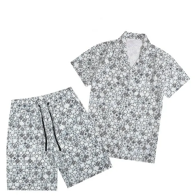 Louis Vuitton Short-Sleeve Shirt and Shorts Set Geometric Print