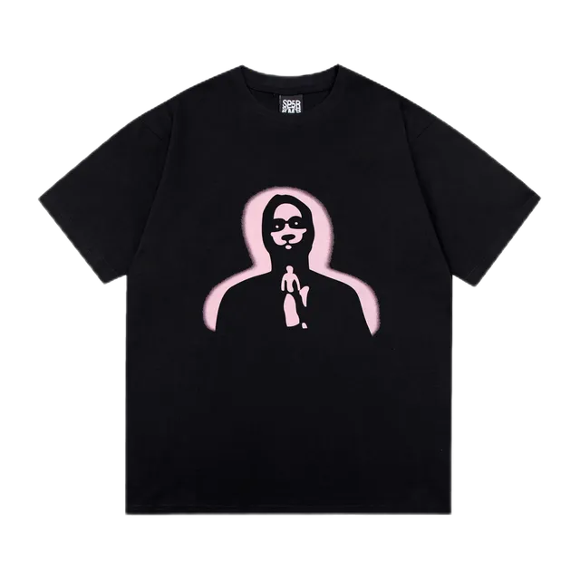 Sp5der Graphic Tee Pink Spray Outline