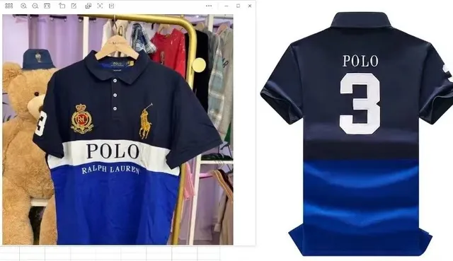 Polo Ralph Lauren Polo Shirt Colorblock with Number 3 Back