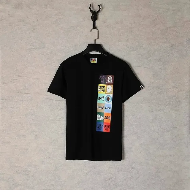 BAPE Graphic T-Shirt Multi-Logo Patch Panel