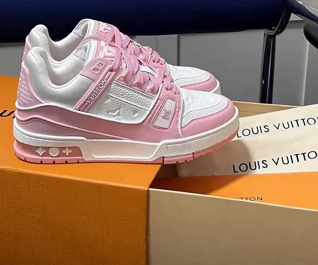 Louis Vuitton LV Trainer Pink and White
