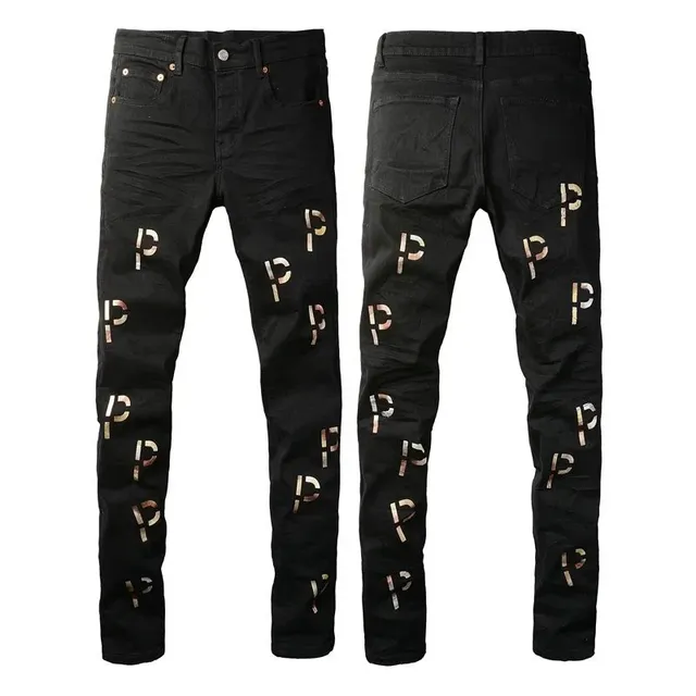 Prada Logo-Print Jeans Metallic P Logo