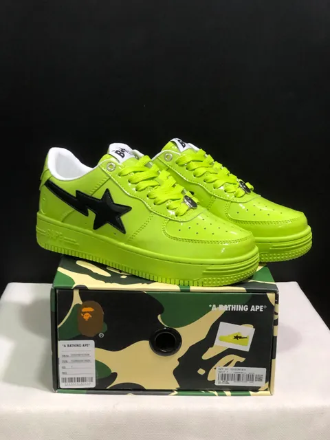 BAPE Shark Low Fluorescent Green