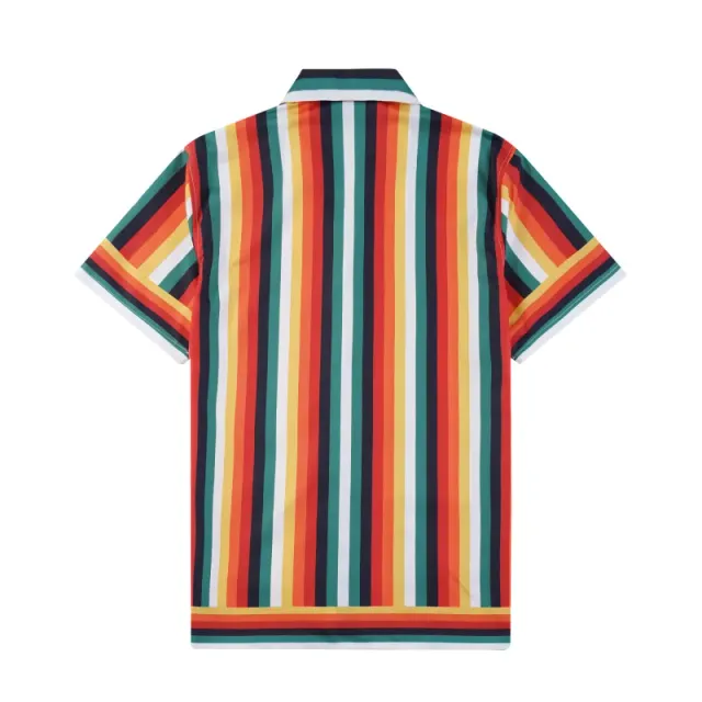 Casablanca Short-Sleeve Shirt Multi-Stripe