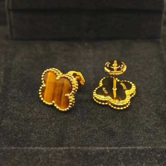 Van Cleef & Arpels Alhambra Earring Tiger's Eye