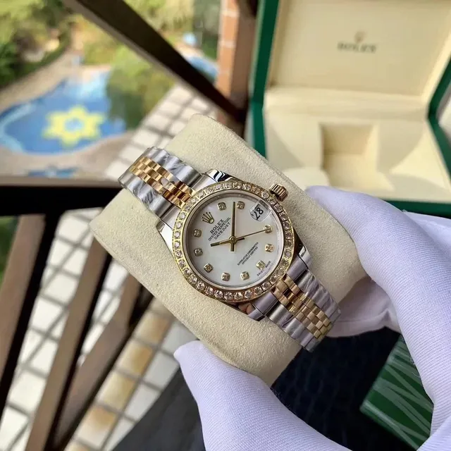 Rolex Datejust Mother-of-Pearl Dial with Diamond Bezel and Hour Markers
