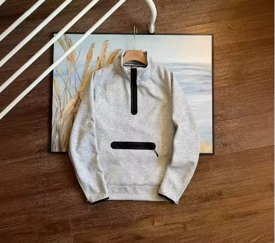 Nike Half-Zip Pullover Heather Grey with Black Accents