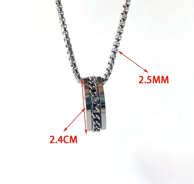 Chrome Hearts Spinner Pendant Curb Chain