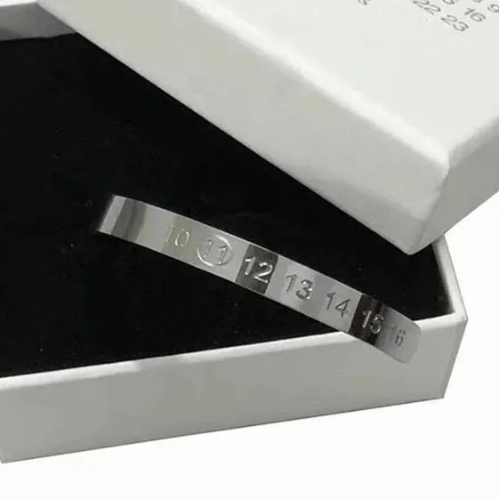 Maison Margiela Numbered Cuff Bracelet Engraved Numbers