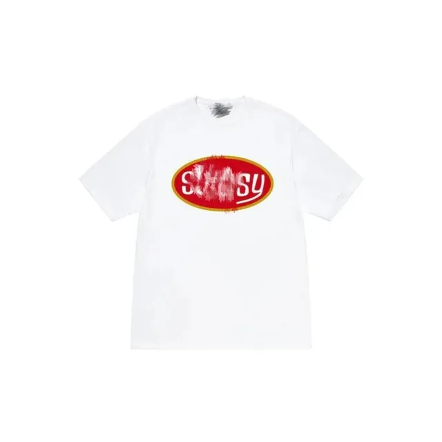 Stüssy Oval Logo Tee Distressed Red Oval