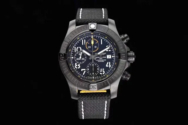 Breitling Chronomat Avenger Black Dial with Yellow Accents