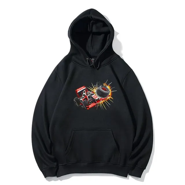 Supreme × Ferrari Hooded Sweatshirt F1 Car Print